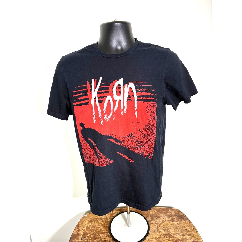 Korn Black Red Graphic Band T-Shirt Small Nu Metal